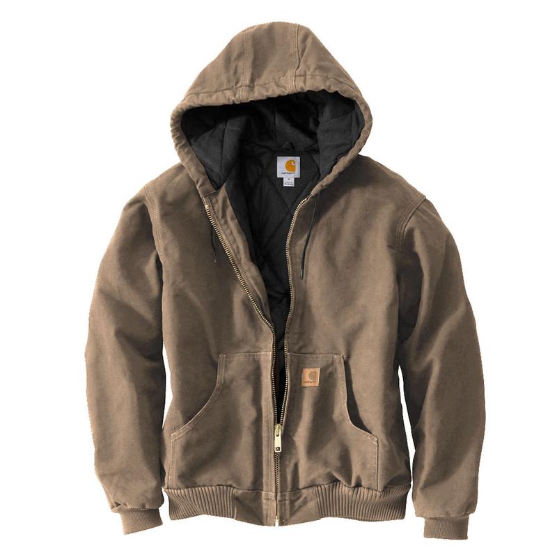 Carhartt Sandstone Quilted Flannel Lined Active Jackets IRR J130irr