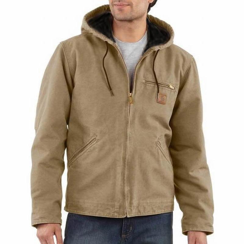 Carhartt Men's Sandstone Sherpa Lined Sierra JacketsCloseout J141CO