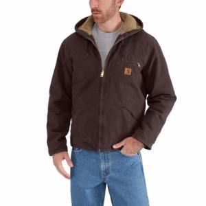 Carhartt Men's Sandstone Sherpa Lined Sierra Jacket | Factory 2nd_image