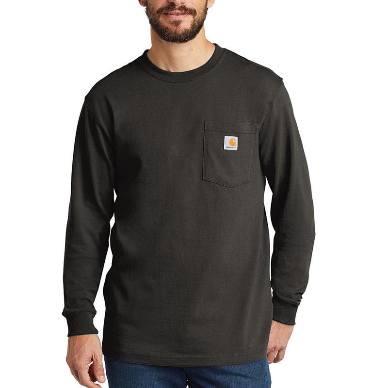 Loose Fit Heavyweight Long Sleeve Pocket Tee K126