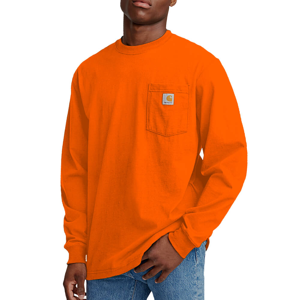 Loose Fit Heavyweight Long Sleeve Pocket T-Shirt K126