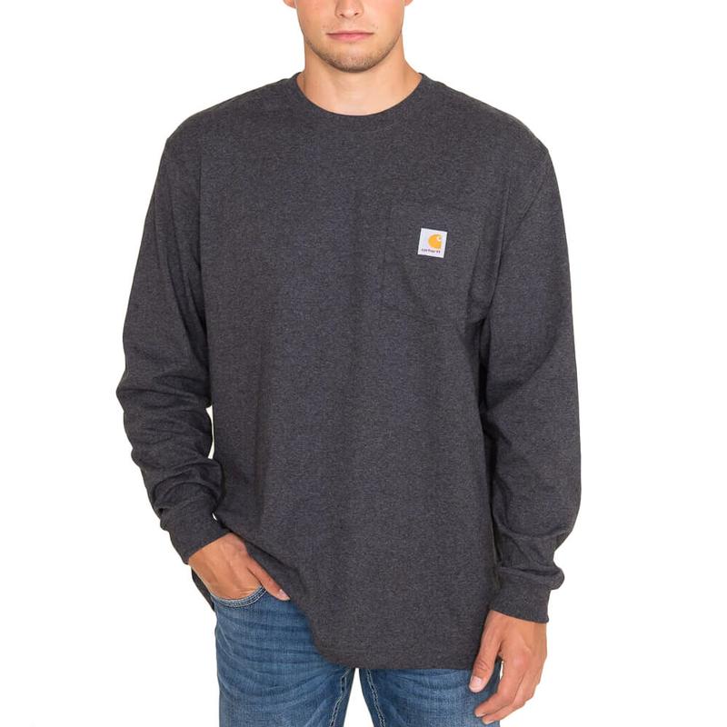 Loose Fit Heavyweight Long Sleeve Pocket T-Shirt K126irr