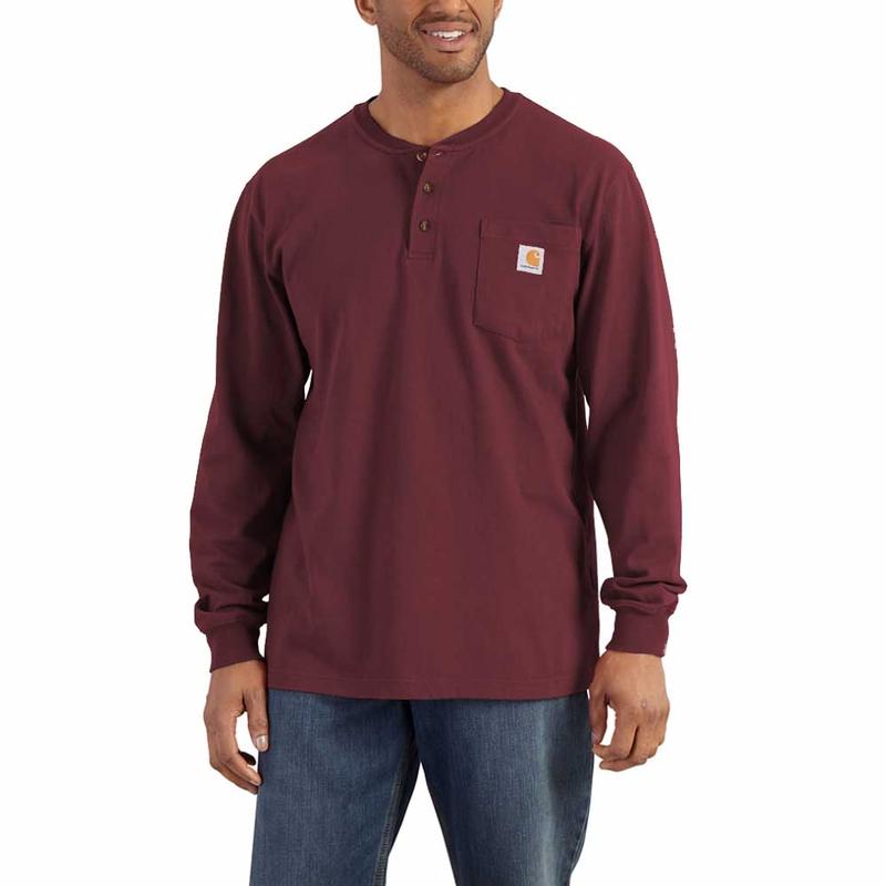 Carhartt Men's Long Sleeve Workwear Henley Shirt | Factory 2nds K128irr