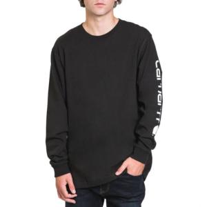 Loose Fit Heavyweight Long Sleeve Graphic Logo Arm T-Shirt_image