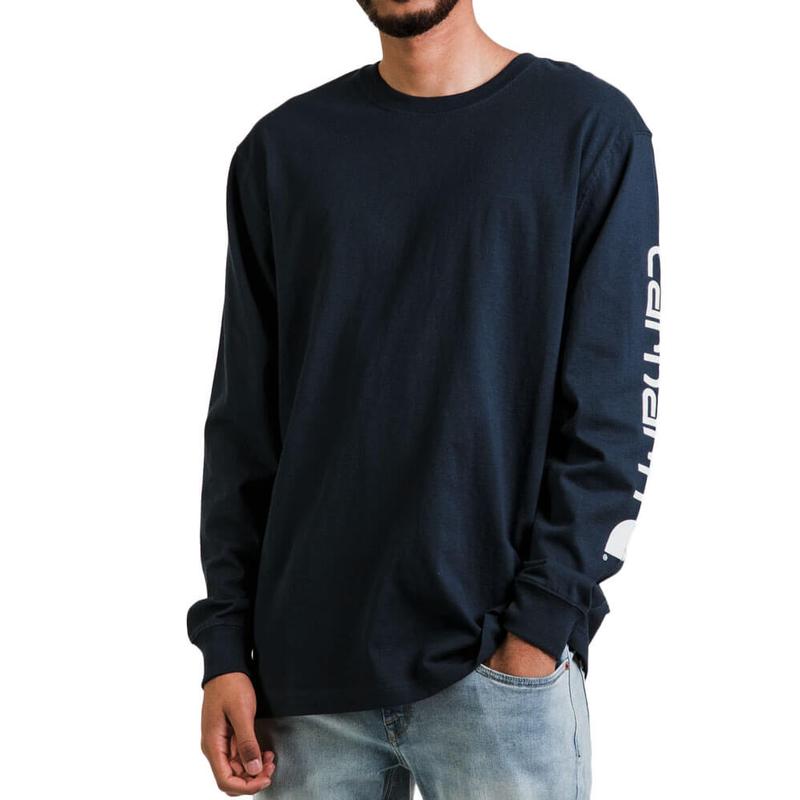 Loose Fit Heavyweight Long Sleeve Graphic Logo Arm T-Shirt K231irr