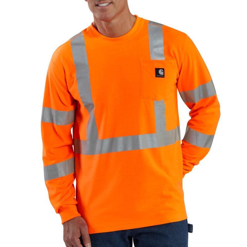 Carhartt Men's High Visibility Class 3 Long Sleeve Work-Dry T-Shirt K257