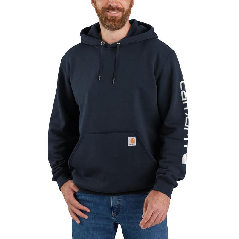 Carhartt Men's Midweight Hooded Logo Sleeve Sweatshirt K288