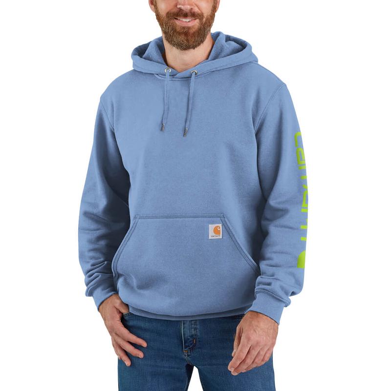 Loose Fit Midweight Graphic Arm Logo Hooded Sweatshirt K288