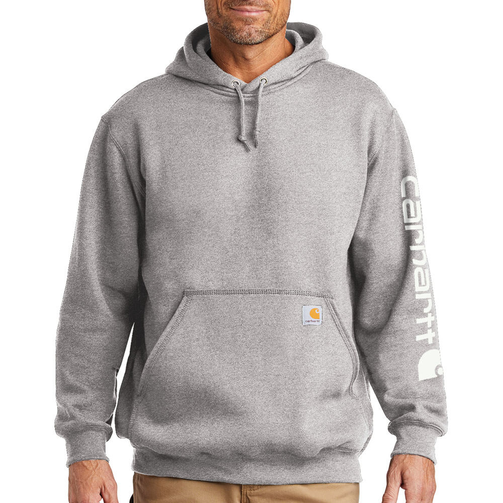 Carhartt Men's Midweight Hooded Logo Sleeve Sweatshirt K288