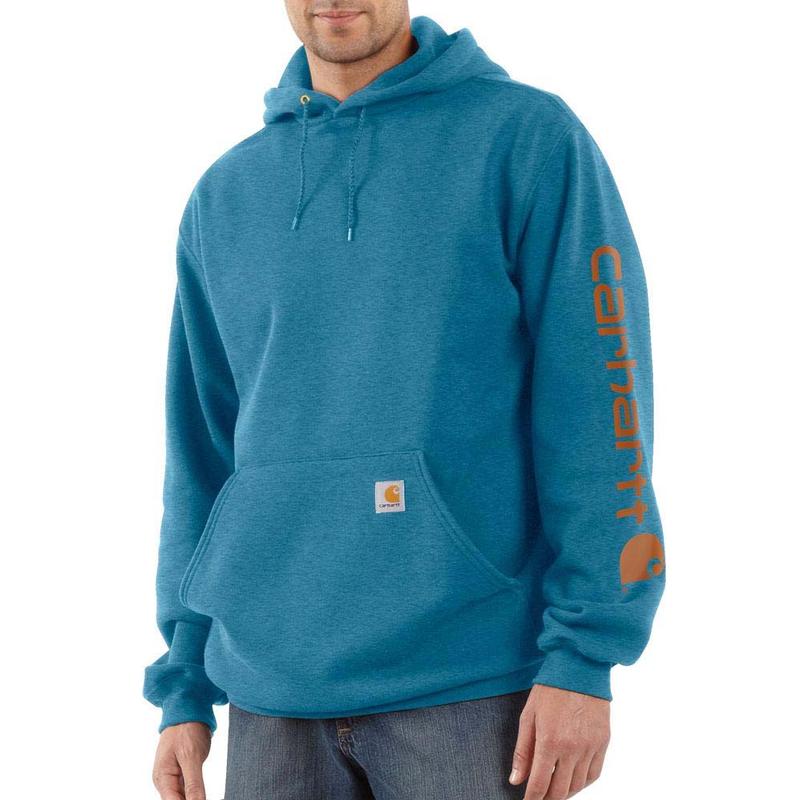 Carhartt Men's Midweight Hooded Logo Sleeve Sweatshirt K288