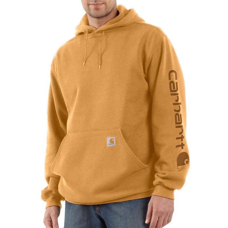 Carhartt Men's Midweight Hooded Logo Sleeve Sweatshirt K288