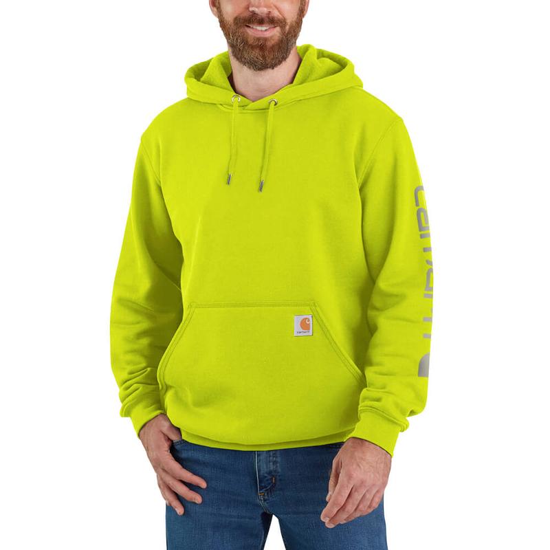 Loose Fit Midweight Graphic Arm Logo Hooded Sweatshirt K288irr