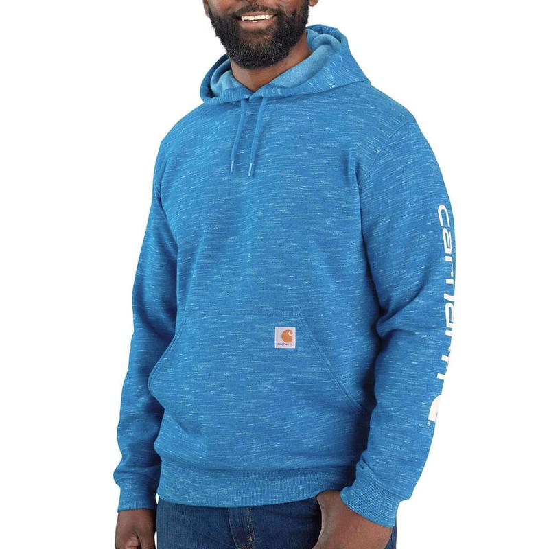 Loose Fit Midweight Graphic Arm Logo Hooded Sweatshirt K288irr