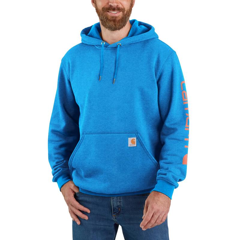 Loose Fit Midweight Graphic Arm Logo Hooded Sweatshirt K288irr