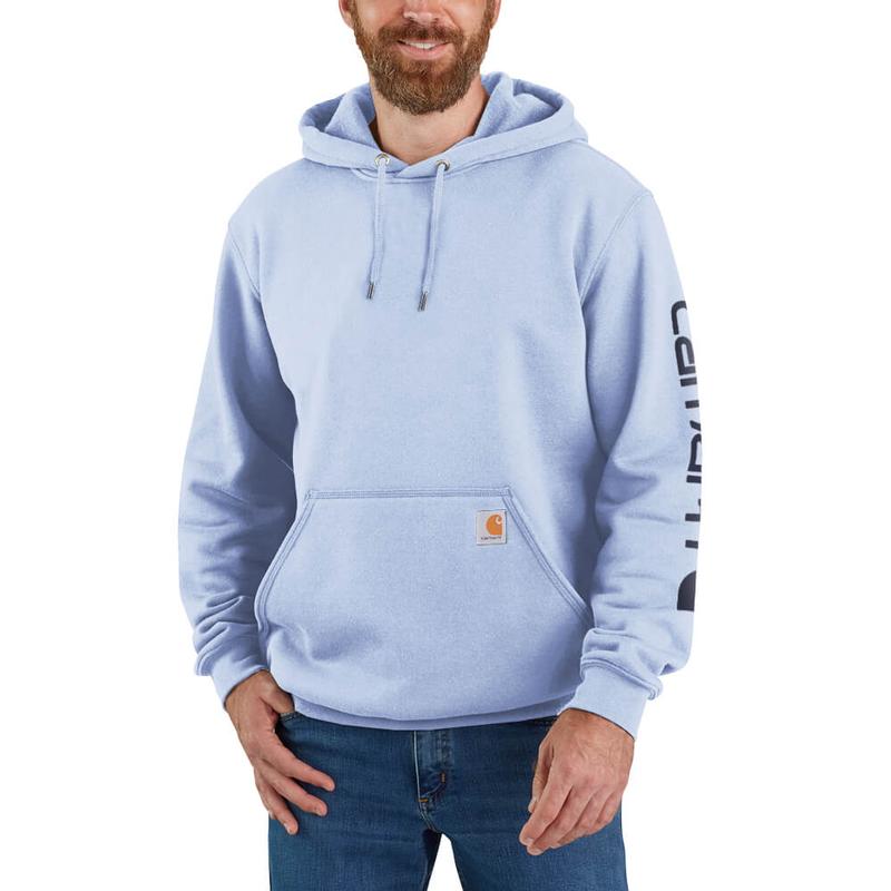 Loose Fit Midweight Graphic Arm Logo Hooded Sweatshirt K288irr