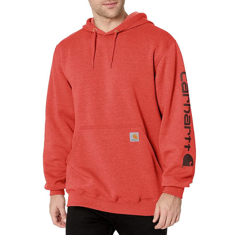 Loose Fit Midweight Graphic Arm Logo Hooded Sweatshirt K288irr