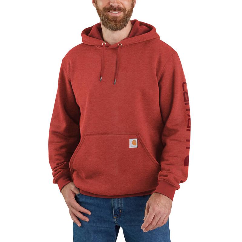 Loose Fit Midweight Graphic Arm Logo Hooded Sweatshirt K288irr