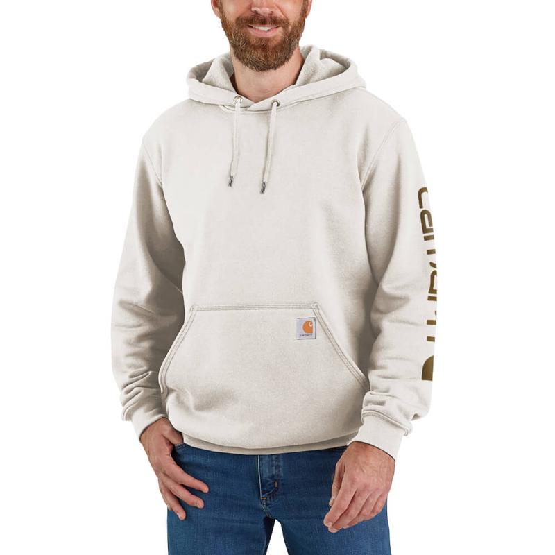 Carhartt Men's Midweight Hooded Logo Sleeve Sweatshirt