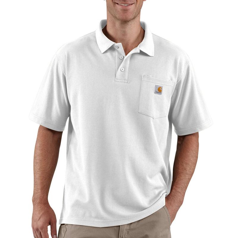 Carhartt Men's Contractors Washed Work Pocket Polo - Factory 2nds K570irr