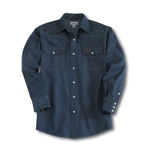 s141 carhartt snap front denim work shirt