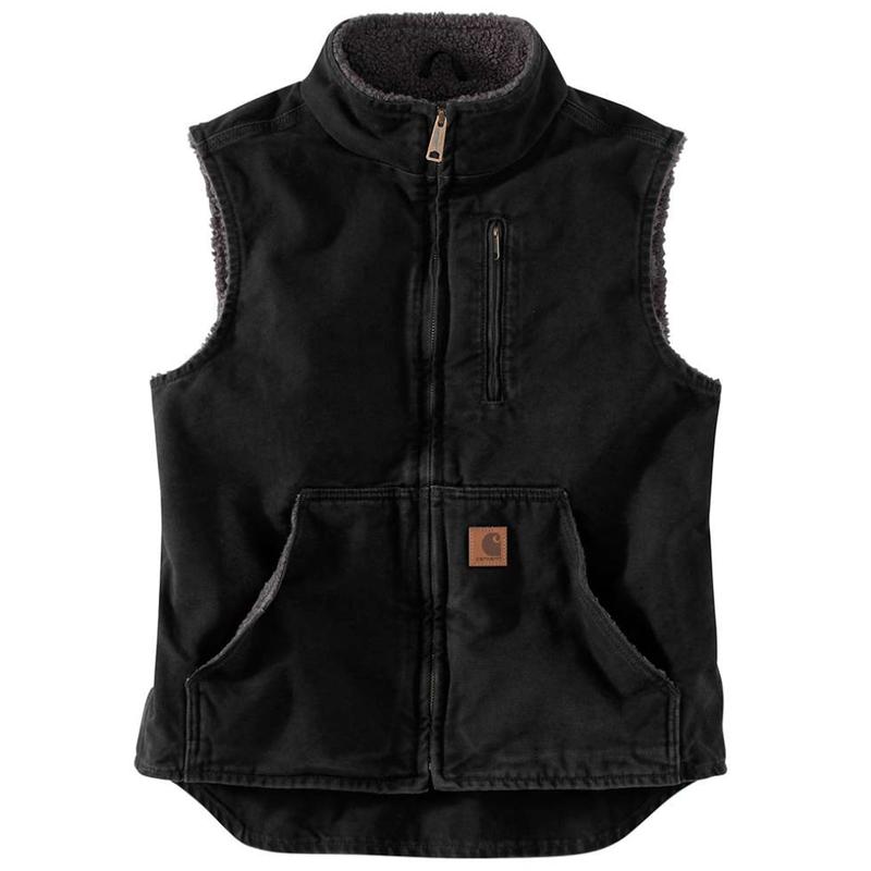 Carhartt Men's Sandstone Mock Neck Sherpa Lined Vest V33