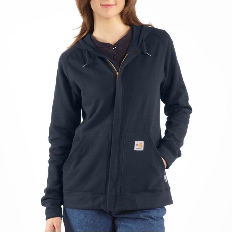 Carhartt Women's Flame Resistant Zip Front Hooded Sweatshirt WFRK296