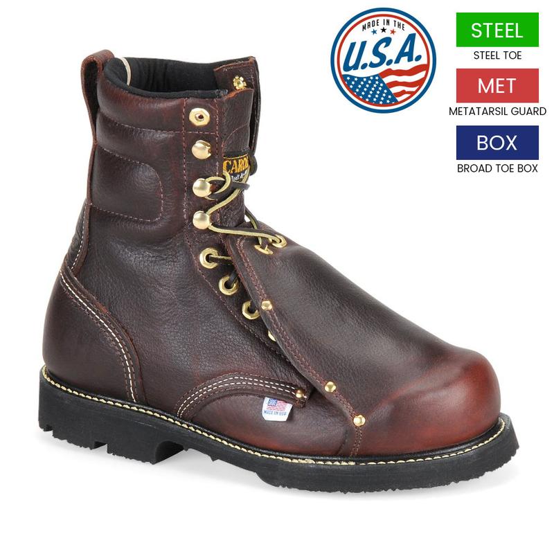 Carolina Men's 8 in. Made in U.S.A. Steel Toe Metatarsal Guard Boots 505 Carolina Men's 8 in. Made in U.S.A. Steel Toe Metatarsal Guard Boots 505