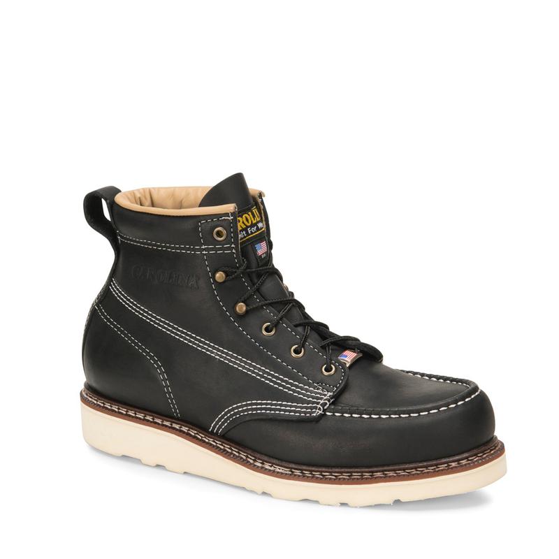 black wedge boots mens