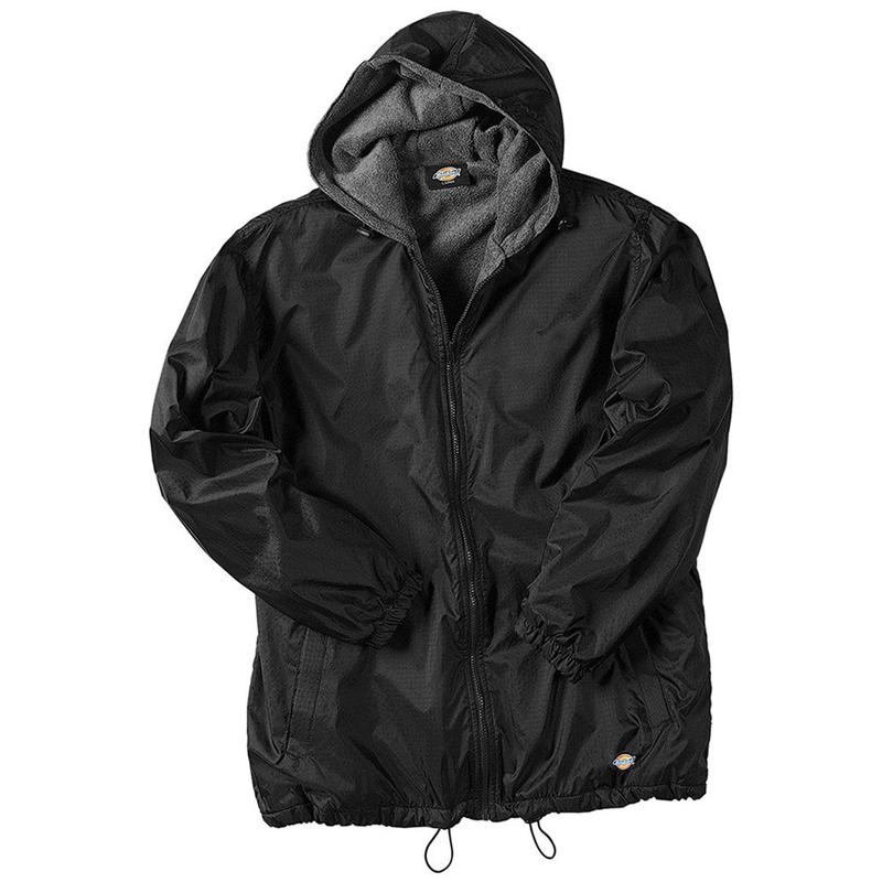 Dickies Men's Fleece Lined Hooded Nylon Jacket 33237