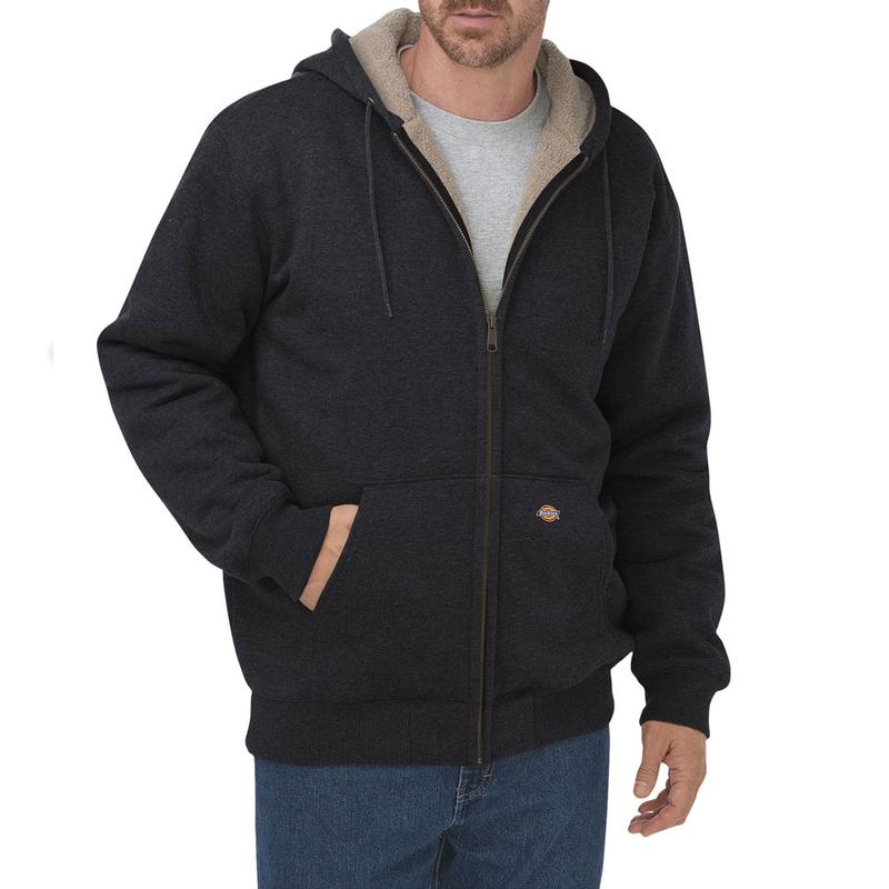 Dickie's Men's Sherpa Lined Fleece Full-Zip Hoodie ...