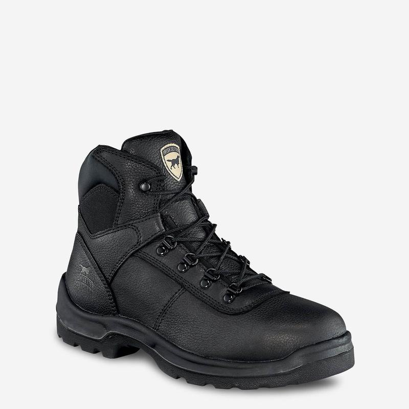 red wing black steel toe work boots