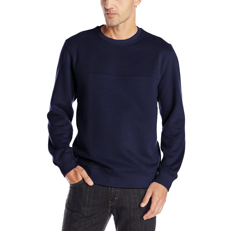 Izod Mens Long Sleeve Solid Sueded Fleece Sweatshirt 45FK994