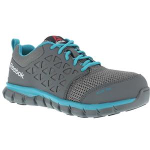 Reebok Women's Sublite Cushion Alloy Toe Work Shoe - Grey/Turquoise_image