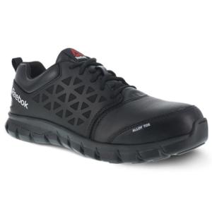 Reebok Men's Sublite Cushion Leather Alloy Toe Oxford - Black_image