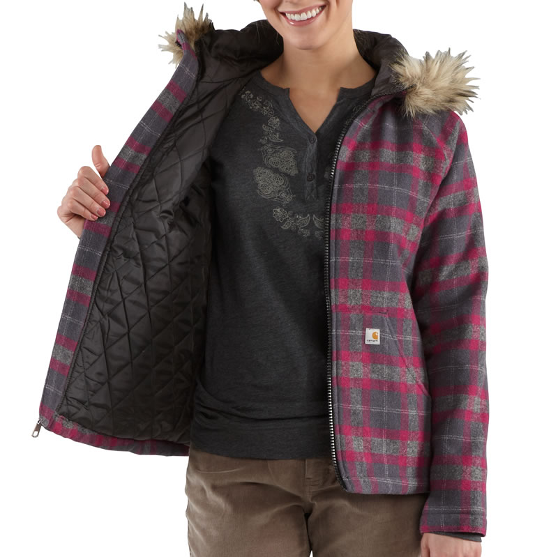 Carhartt Women's Camden Plaid Wool Jacket Closeout 100152