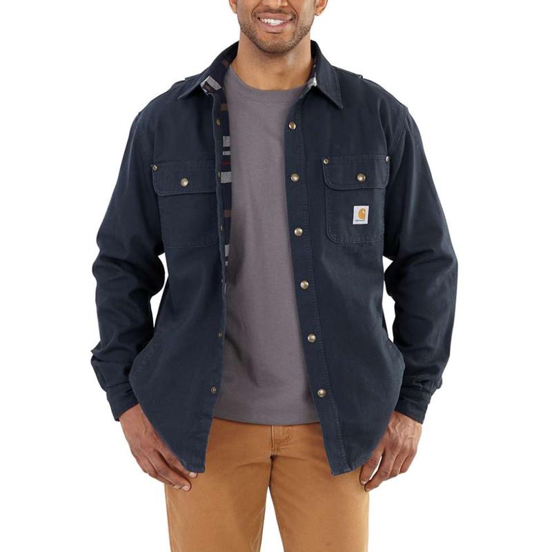 Carhartt Men's Weathered Canvas Flannel Lined Shirt Jac 100590