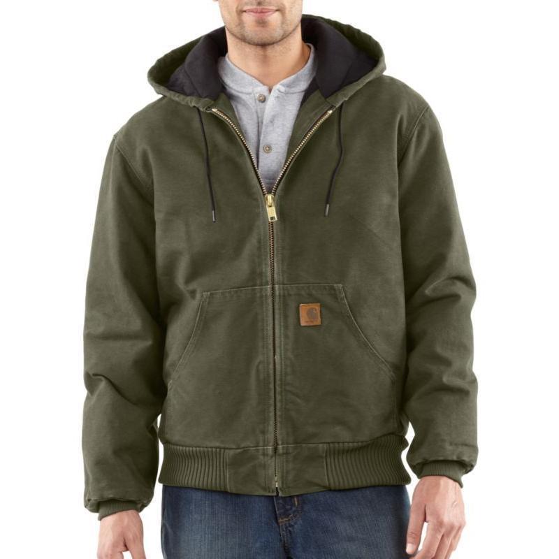 Carhartt Sandstone Duck Quilted Flannel Lined Active Jacket J130