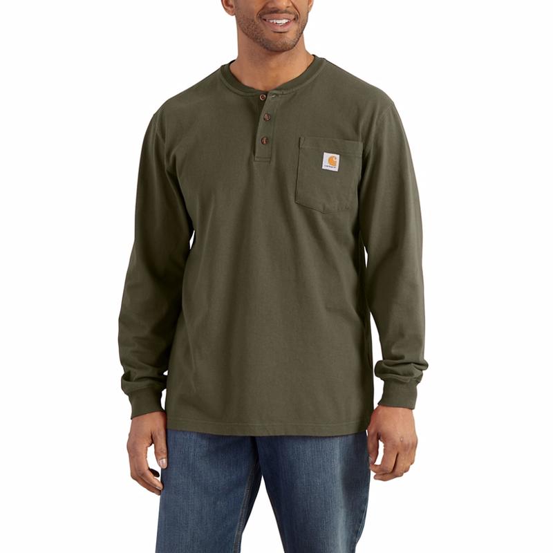 Carhartt Long Sleeve Workwear Henley Shirt - Irregular K128irr