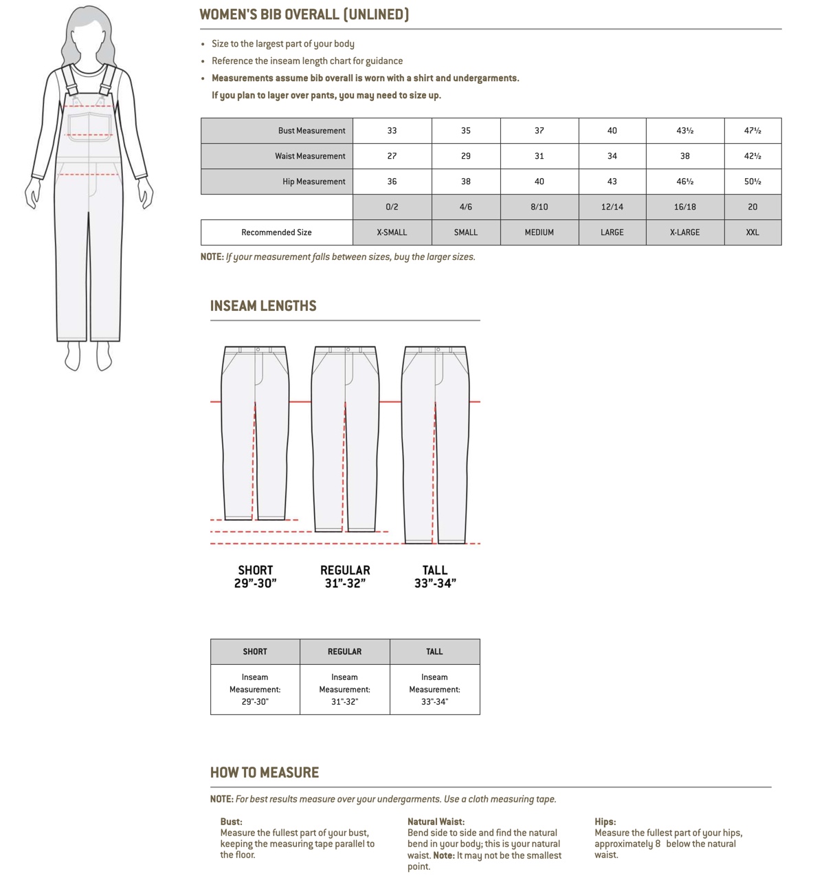 carhartt shirt size chart